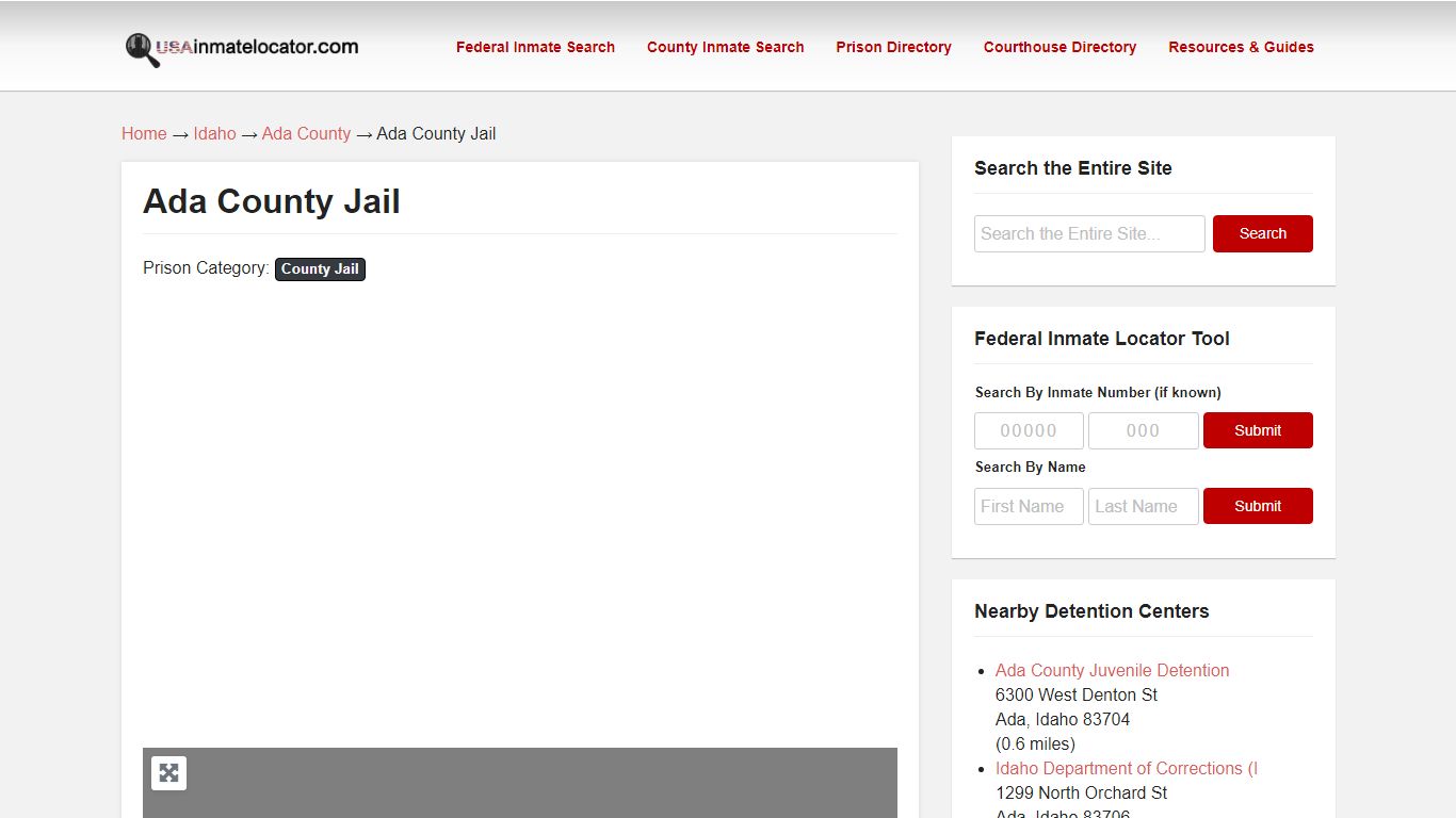 Ada County Jail | USA Inmate Locator